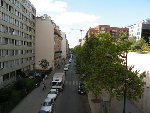  la rue du Chevaleret vue depuis la rue des grands-moulins